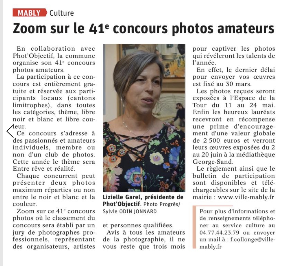 Lire la suite à propos de l’article 41ième Concours Photos Amateurs