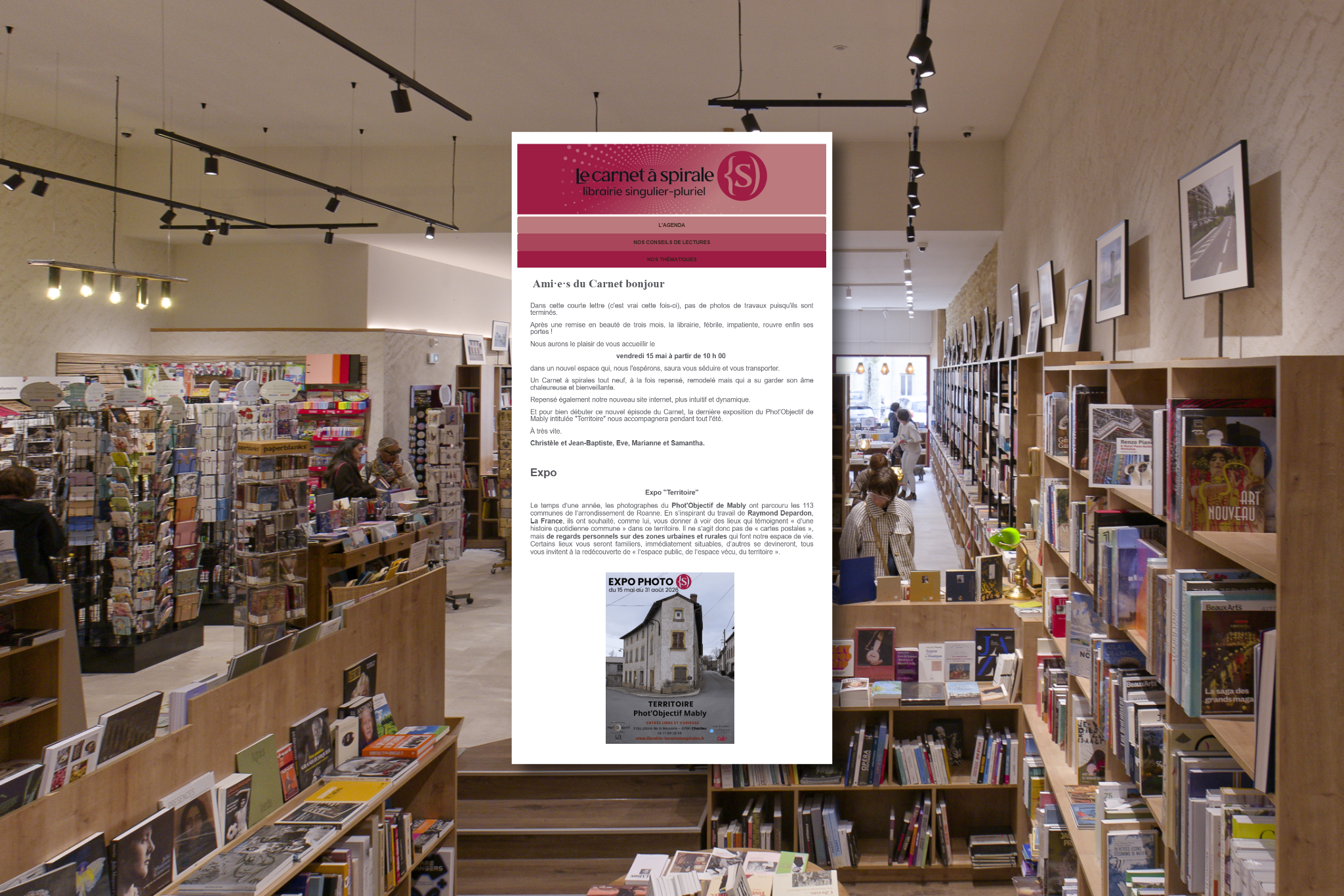 Lire la suite à propos de l’article Exposition « Territoire » au Carnet à Spirale